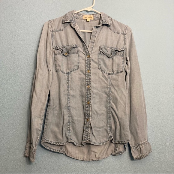 Cloth & Stone 100% Tencel ButtonDown Top - Blue - Small - Picture 1 of 8